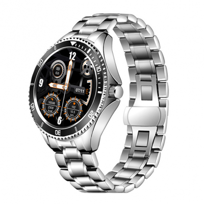 Smartwatch Garett Men Ocean RT, srebrno-czarny, stalowy